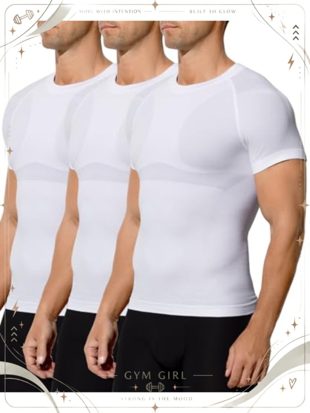 Men's Compression Tank Top Shapewear Vest Slimming Undershirt 3 Pack